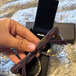 Prada Purple and Yellow Designer Glasses